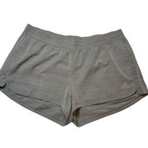 Adidas Women's XL Running Shorts Gray Athletic Activewear Elastic Waist